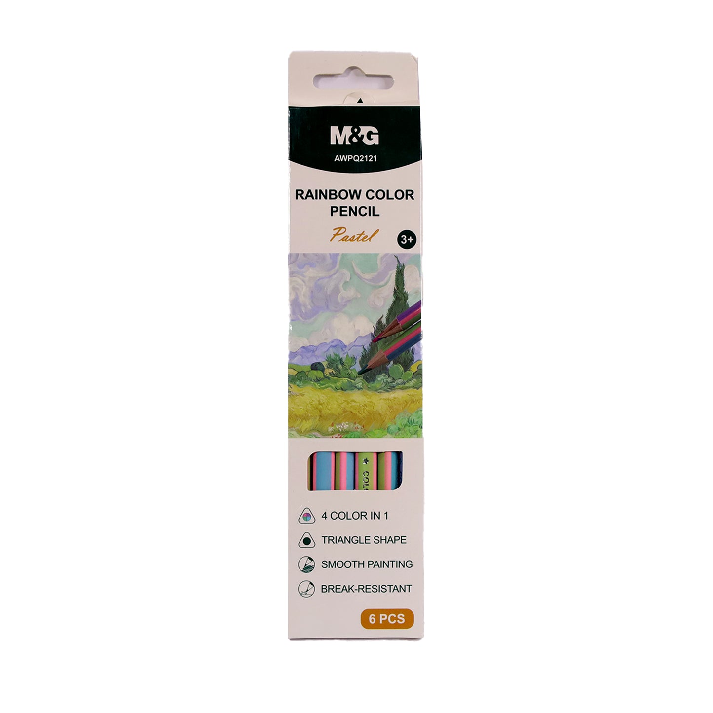 MG wood pen box. pastel colors AWPQ2121 KB/480