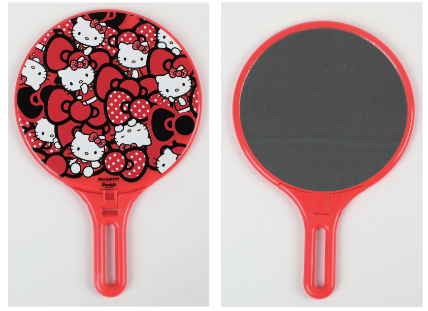 Hello Kitty Portable Folding Table Mirror with Hangable Handle