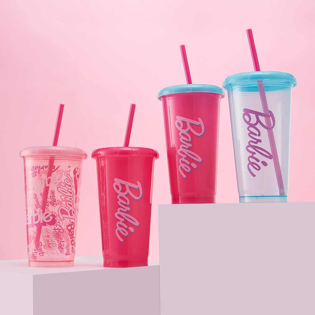 Barbie Shining Collection Plastic Tumbler 4-Piece Set(520mL)