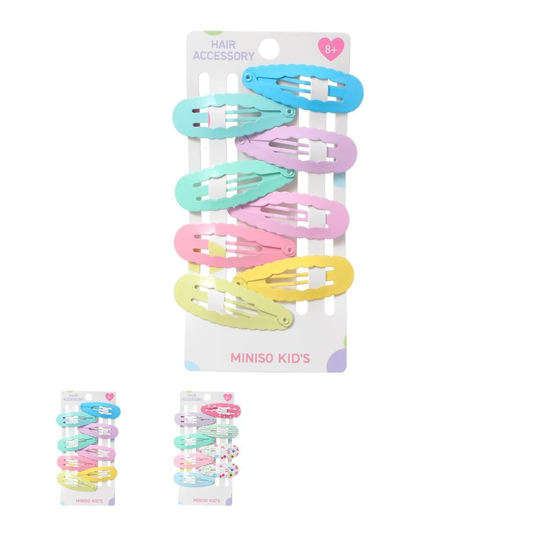 5cm Wave Design Water Drop Hair Clip (8 pcs) (Random Design)