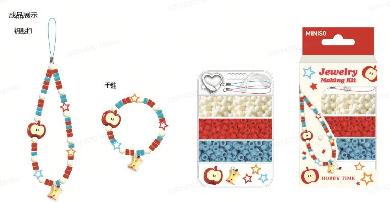 Fruit Series DIY Bead Bracelet Making Kit (PDQ)(Apple)