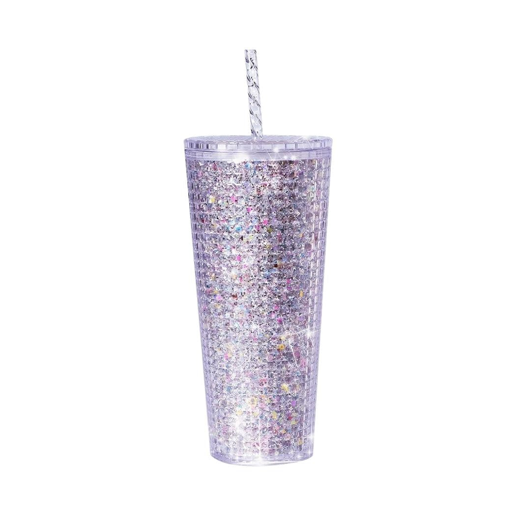 Aurora Colorful Series Glittering Plastic Bottle 775mL (Silver)