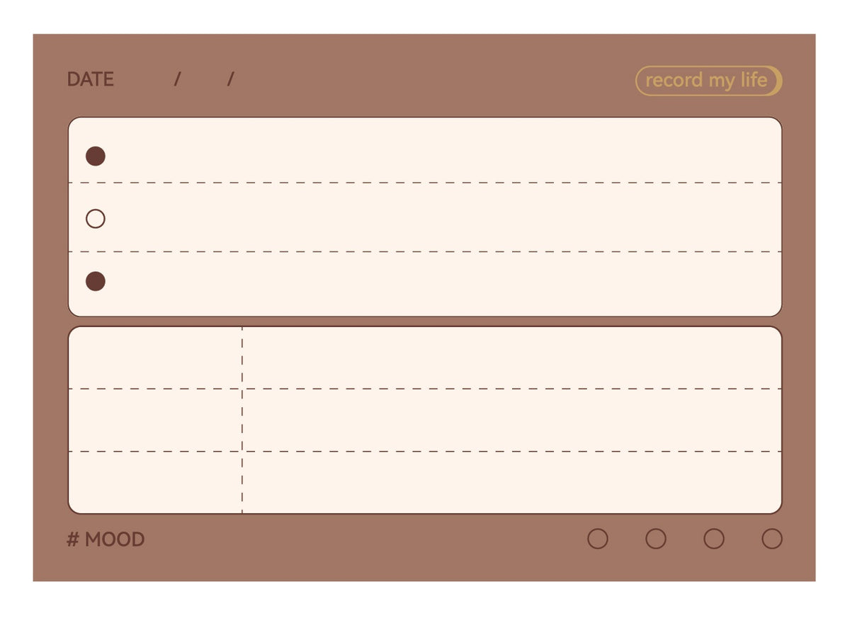 Minimalism Retro Collection Note Pad (50 Sheets) (Mocha Brown)