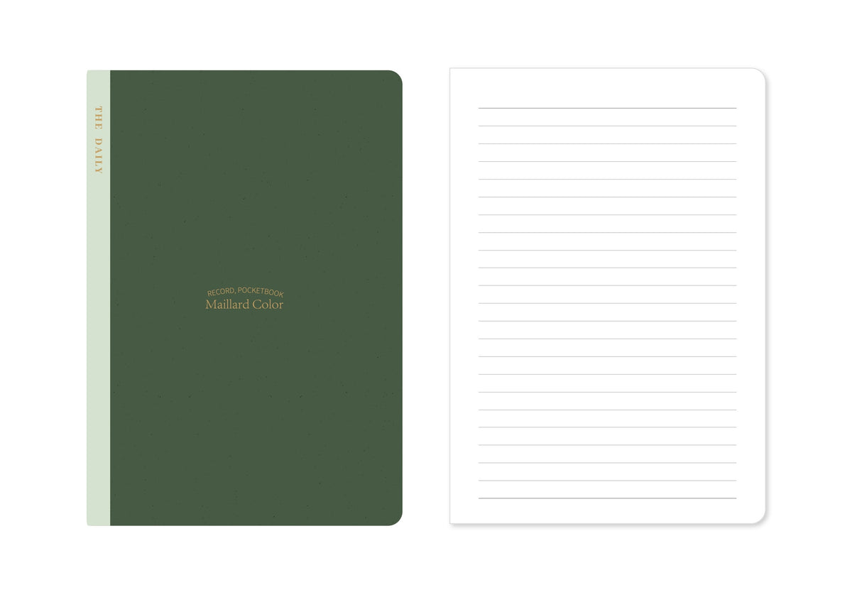 Minimalism Retro Collection A5 Stitch-bound Book (28 Sheets) (Blackish Green)