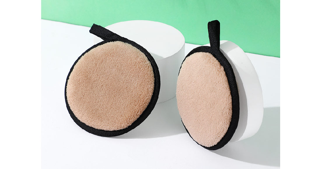 Makeup Remover Cleansing Puff(2PCS)(Wheat£©
