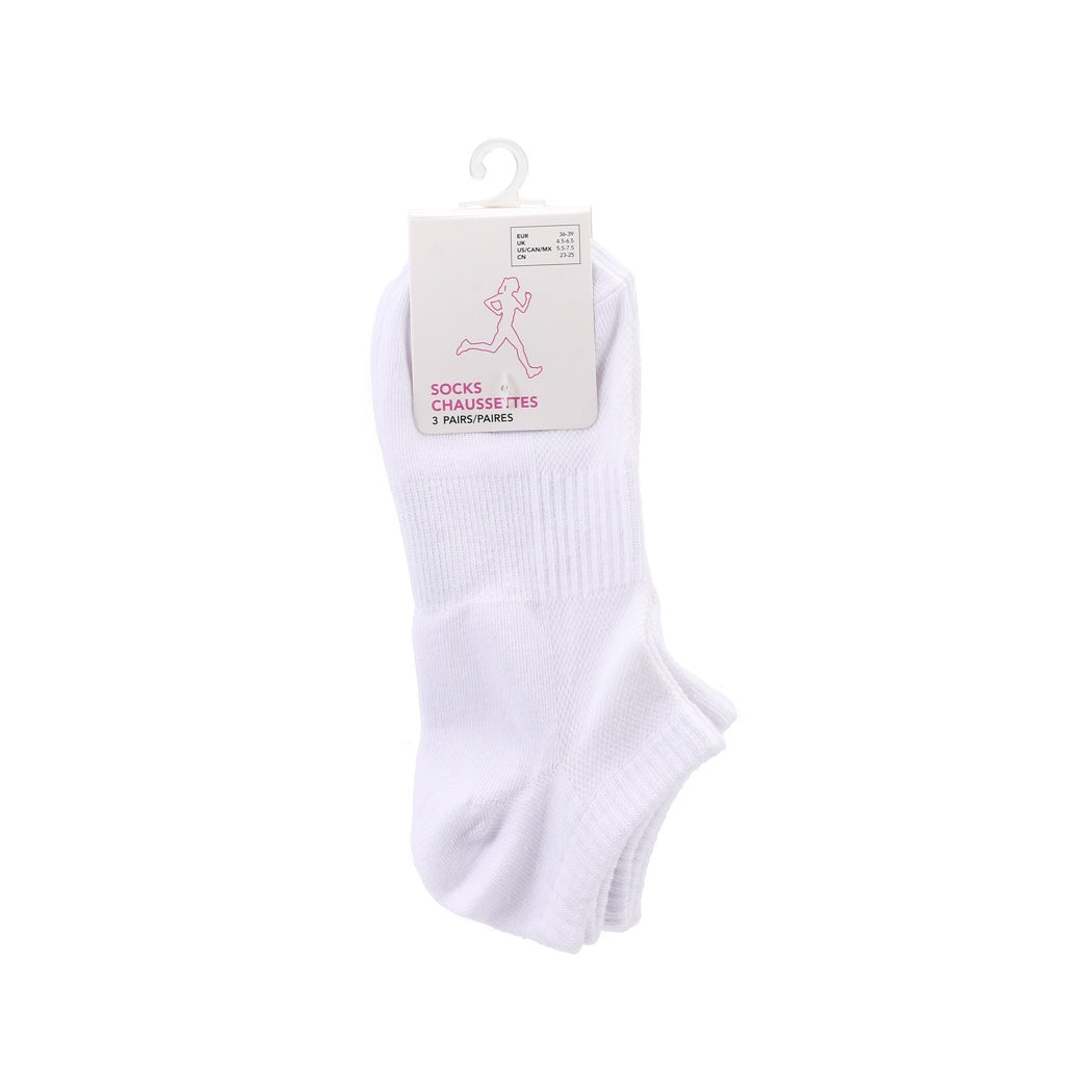 Athletic Low-cut Socks for Women (3 Pairs)(White)