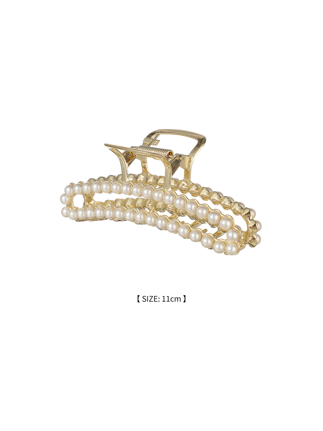 11cm Imitation Pearl Alloy Hair Claw Clip
