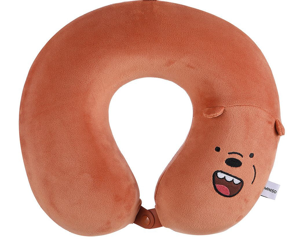 We Bare Bears- Memory Foam U-shaped Pillow (Brown)