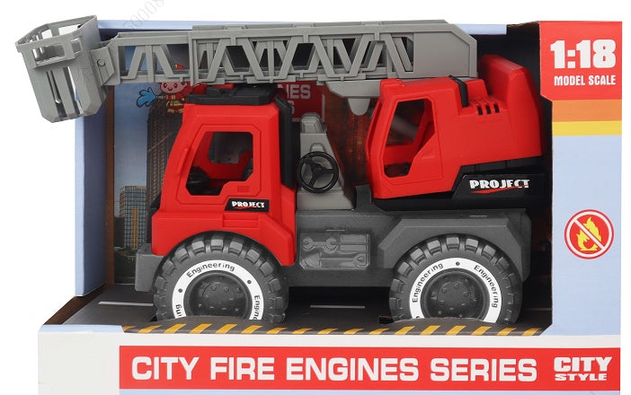 Fire Engine Series Inertia Sound & Light Ladder Fire Engine