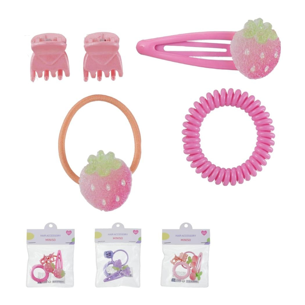 In-Bag Series Fruit Hair Accessories Set (5 pcs) (Random Design)