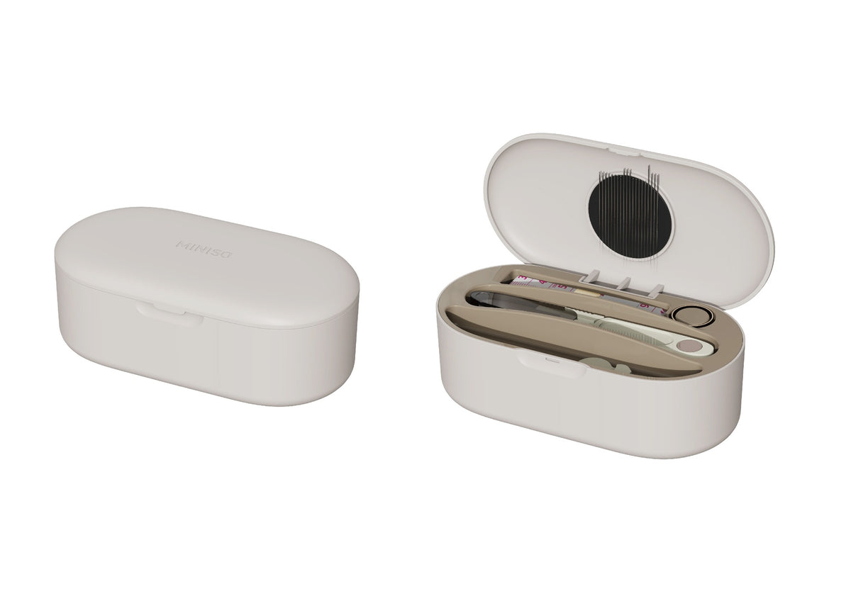 Double-Layer Magnetic Sewing Kit Organizer(Beige)
