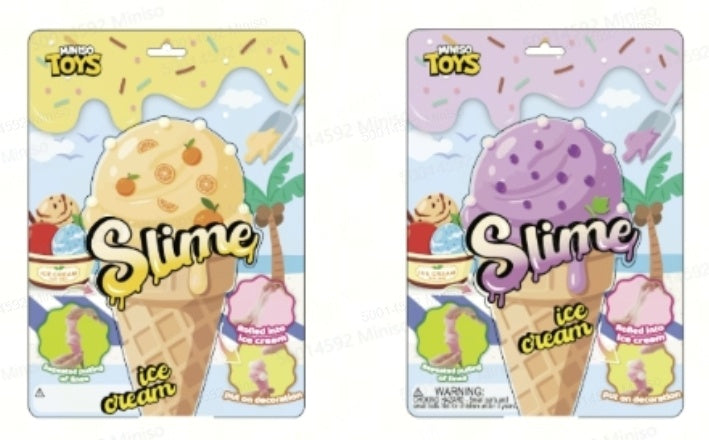 Ice Cream Slime - Orange or Grape, Random Design