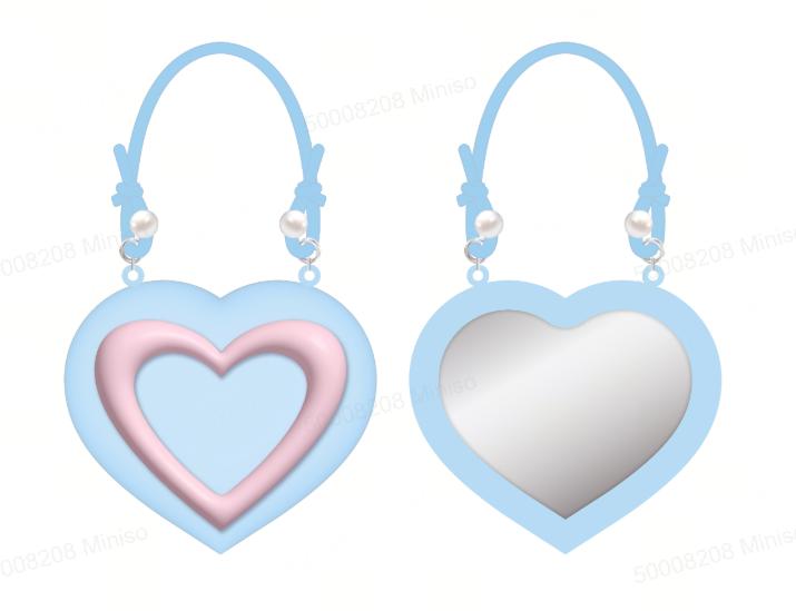 Bloom & Glow Series Heart-Shaped Mirror with Hanging Cord