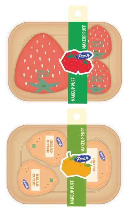 Fruit Series Makeup Puff Set (3 pcs) (Random Design)