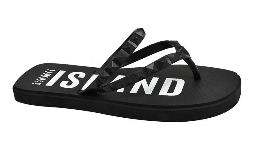 Women's Flip-Flops (Black,37-38)
