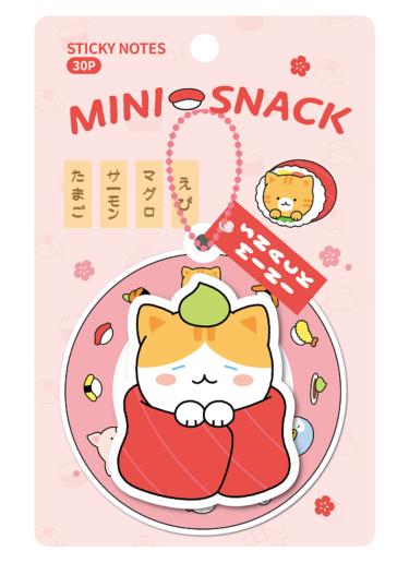 Mini Family Sushi Series Figure Sticky Notes (30 Sheets) (Kitten)