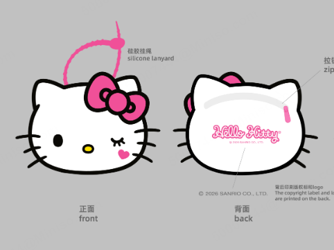 Hello Kitty Spicy Honey Collection Silicone Earphone Case(White)