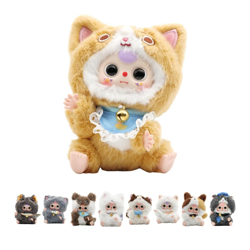 Baby Three Sitting Kitten Vinyl Plush Toy (Random Design)