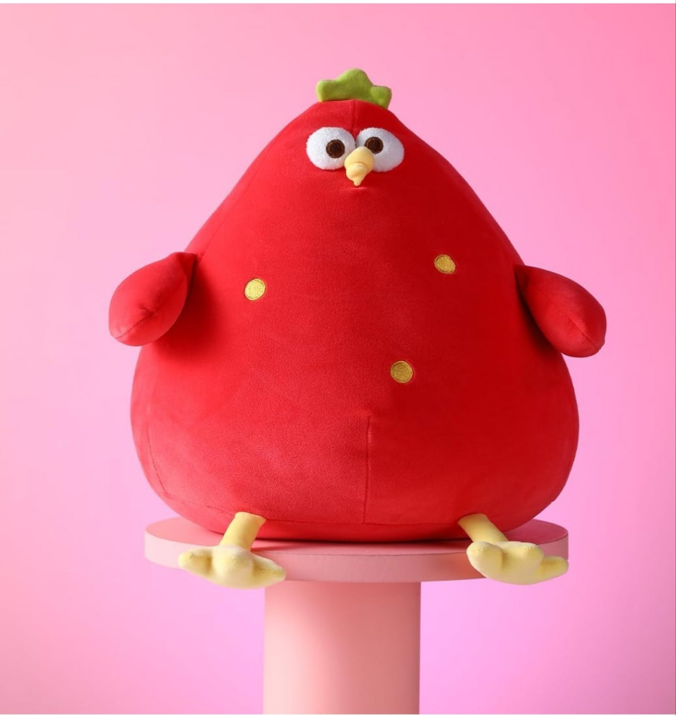 Dundun Strawberry Series 14in. Strawberry Dundun Chicken Plush Toy (2 Assorted Models)