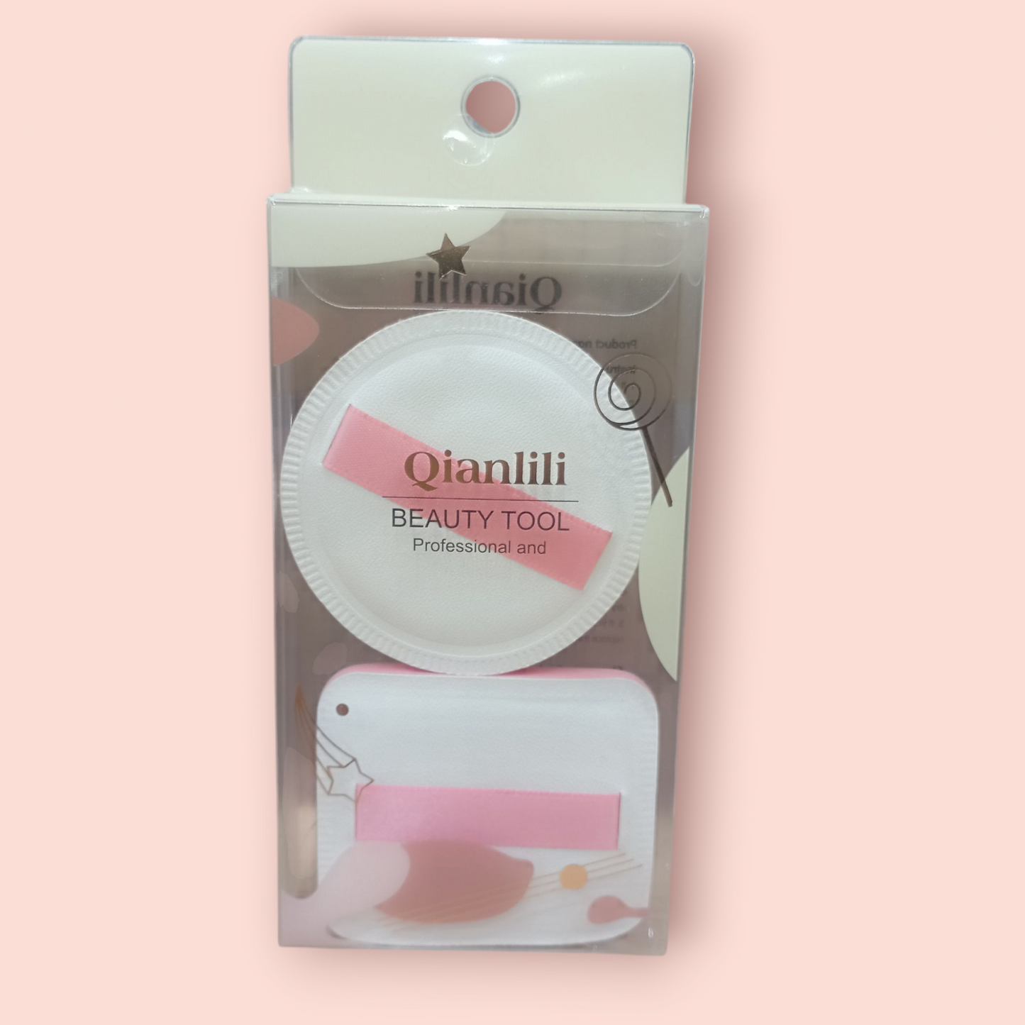 Round powder puff mixed color