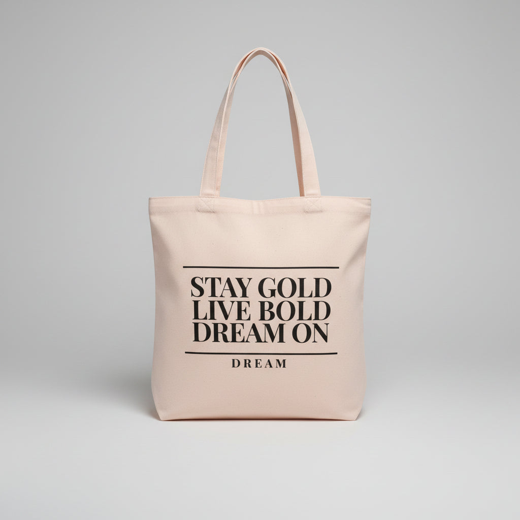 All Over Printed Letters Shopping Bag