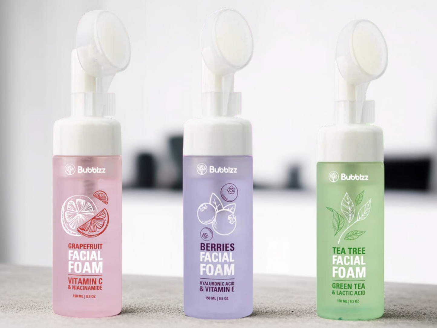 bubblz ,Grapfruite,Berries,Tea Tree,Facial Foam 150 ml