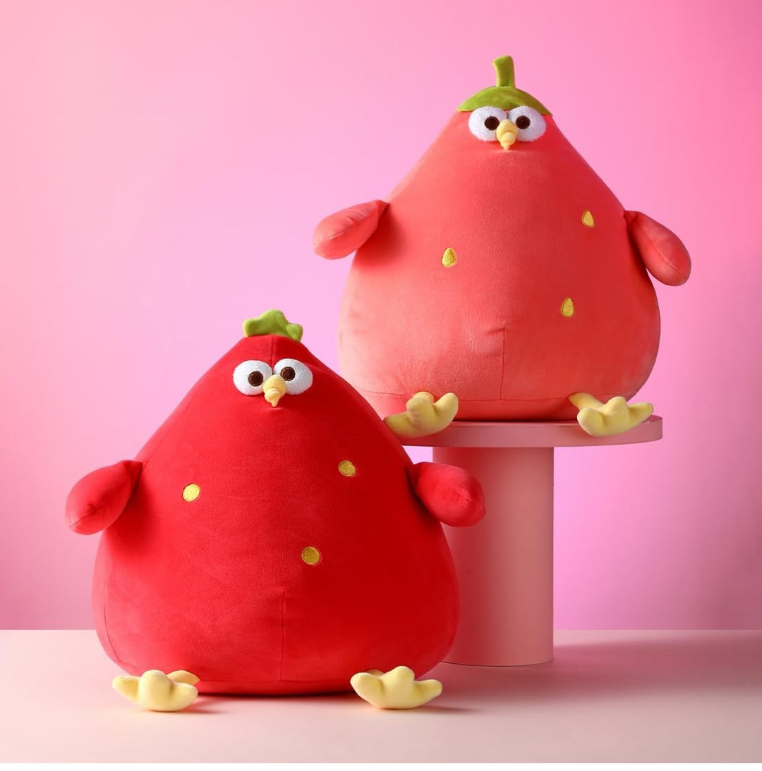 Dundun Strawberry Series 14in. Strawberry Dundun Chicken Plush Toy (2 Assorted Models)