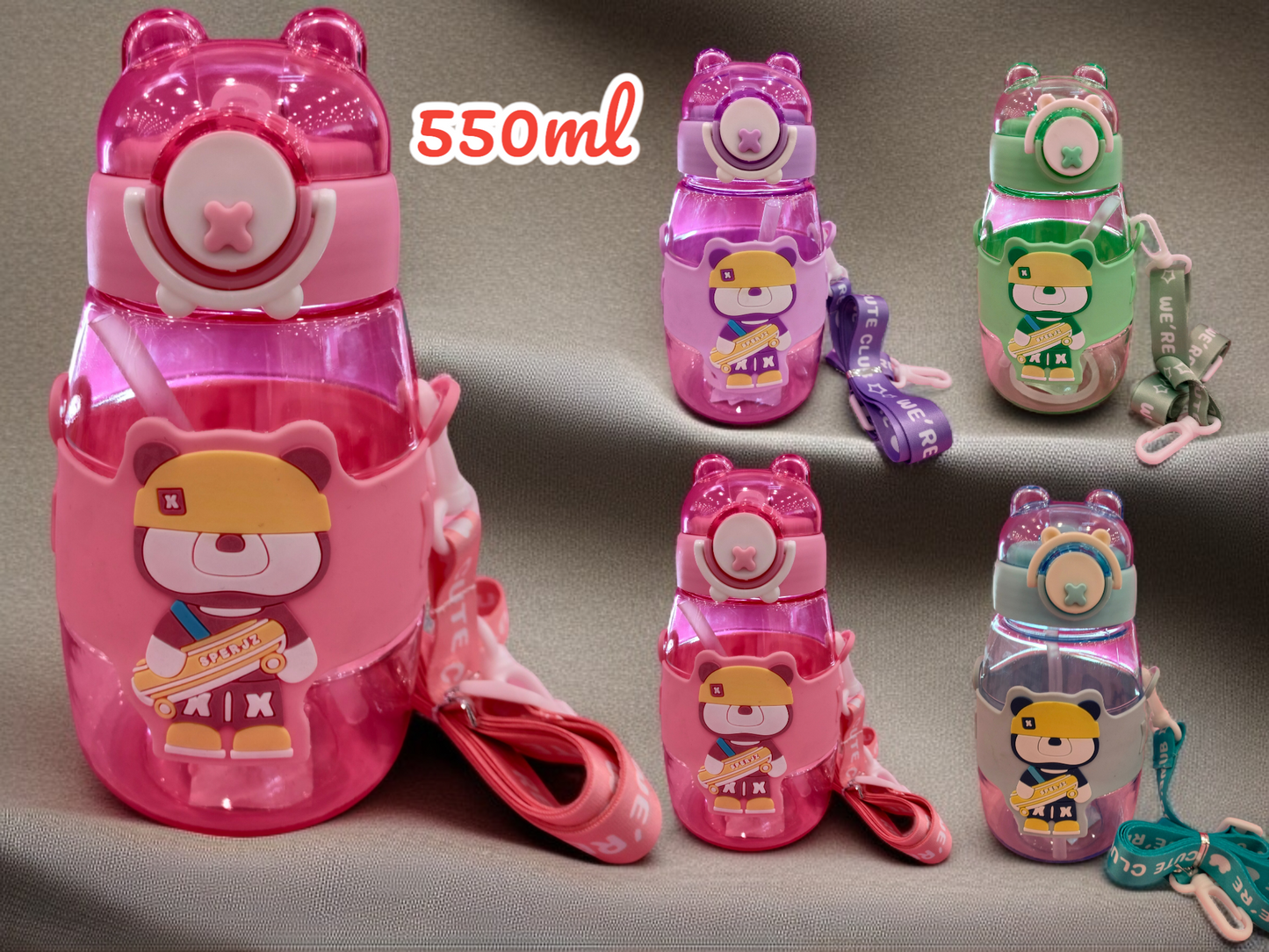 Bottel 550MiL, Pink, purple, Green, Blue
