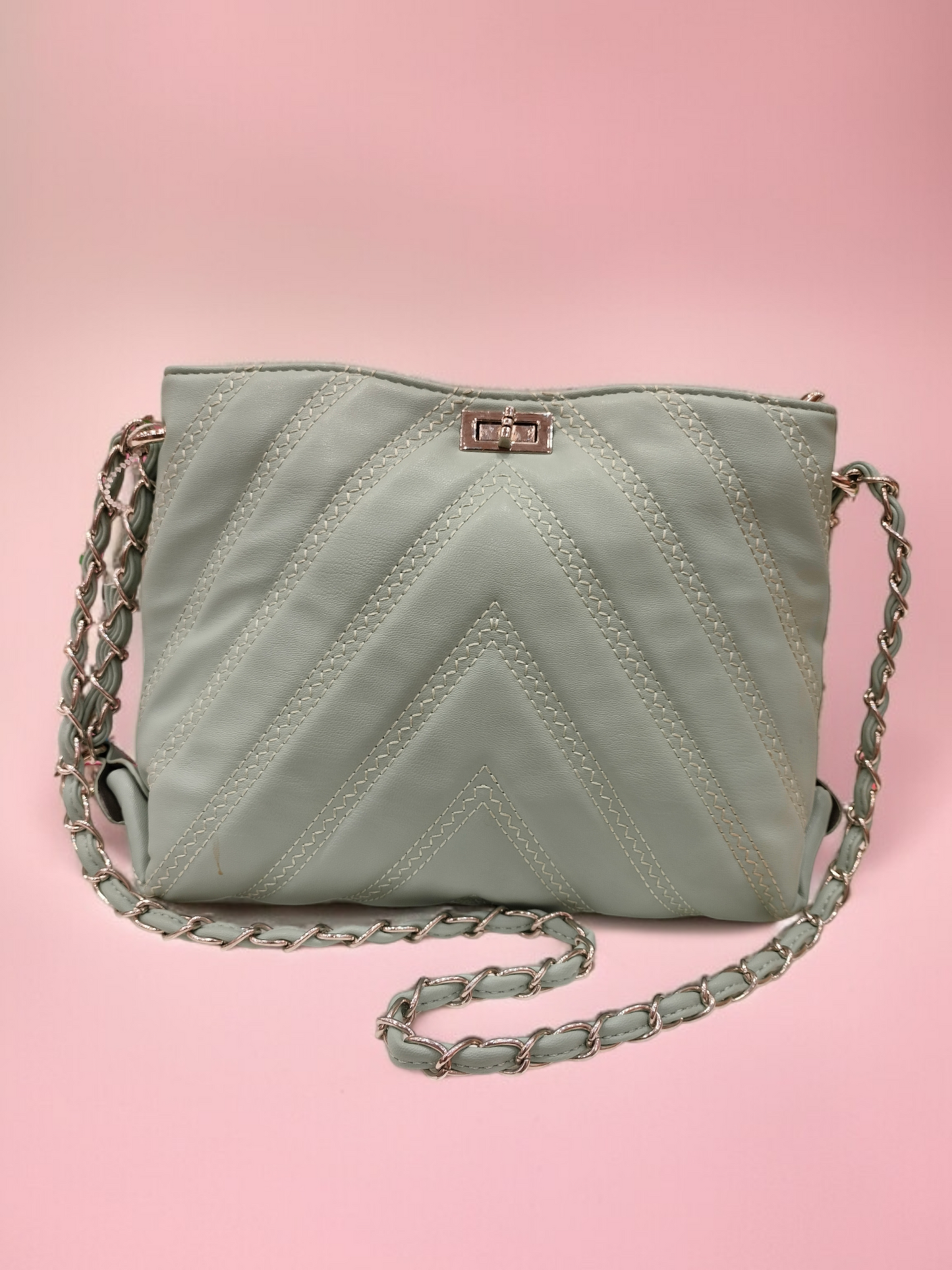 Hand bag Pink,Green-9129