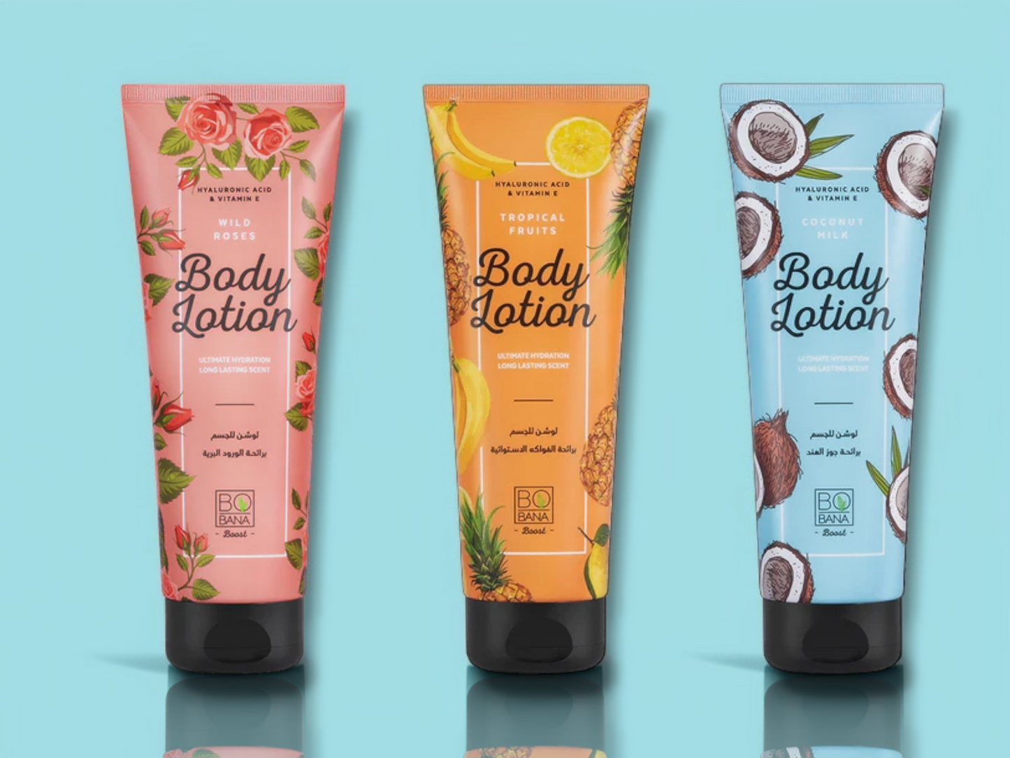 Bobana Body Lotion Roses,coconut,tropical