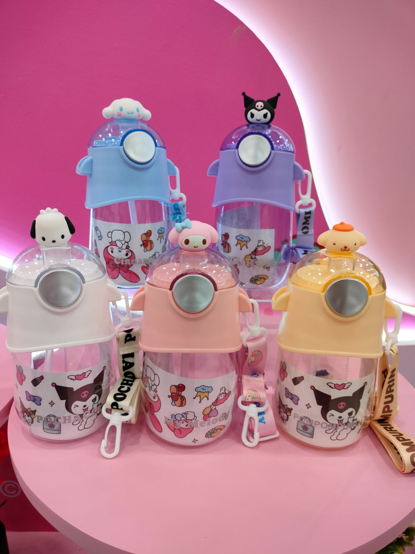 Bottel 600MiL ,Pochacco,MyMelody,PompomPurin,Cinnamoroll,Kuromi