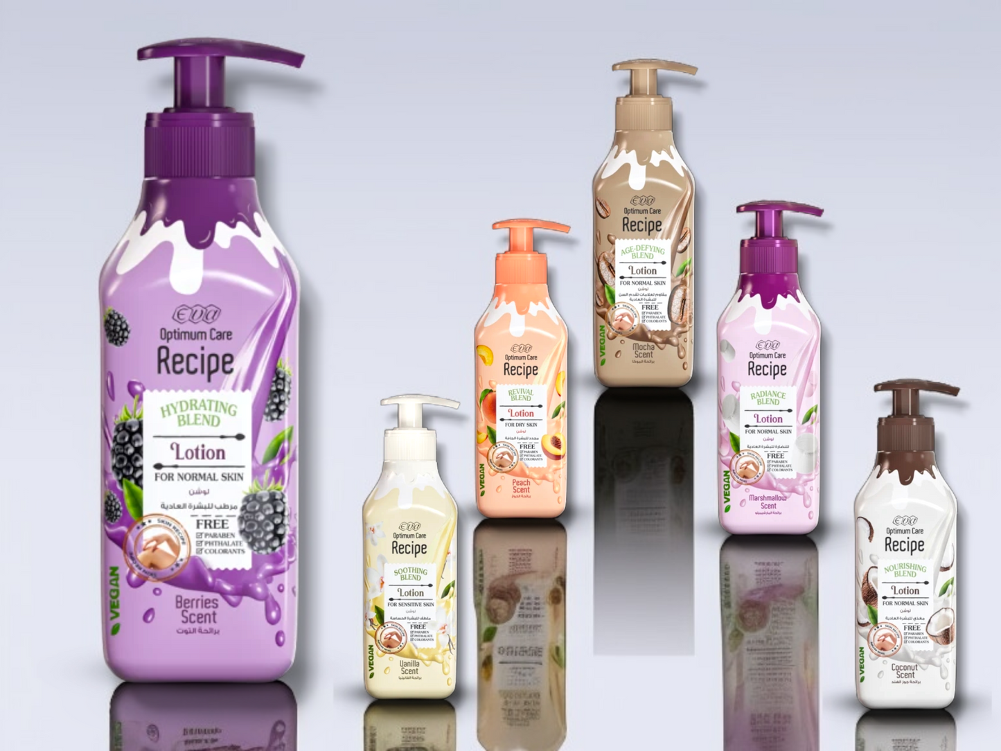eva optimum care recipe lotion for normal skin scent 370 ml