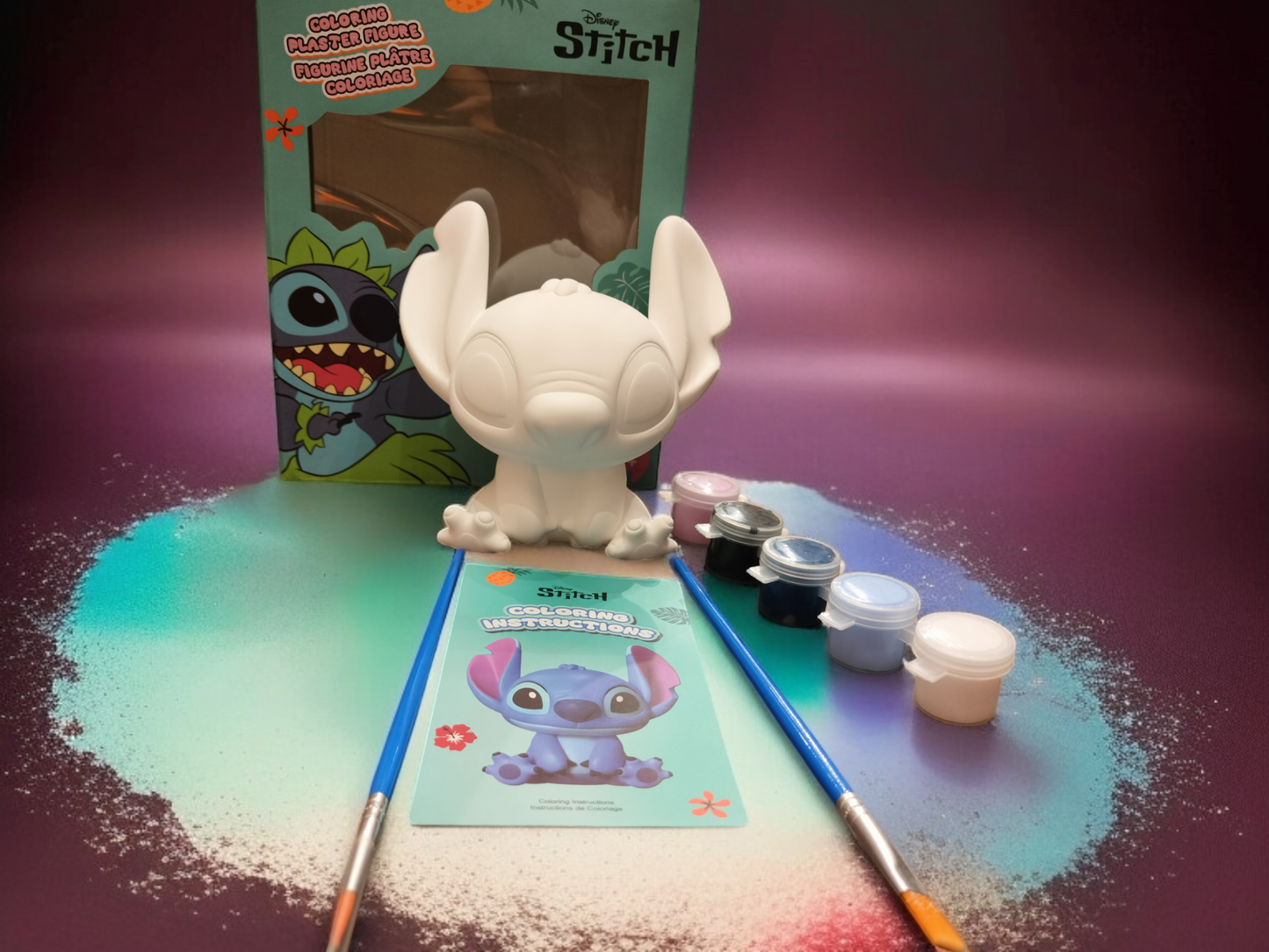 Stitch -Coloring Plaster Figure 1 set