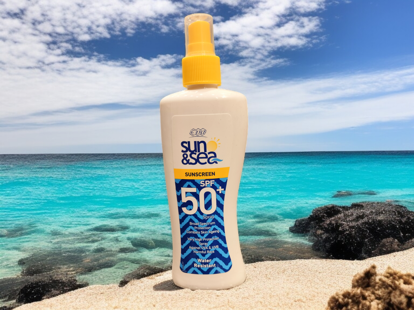 eva sun & sea sunscreen spray spf 50+ 200 ml