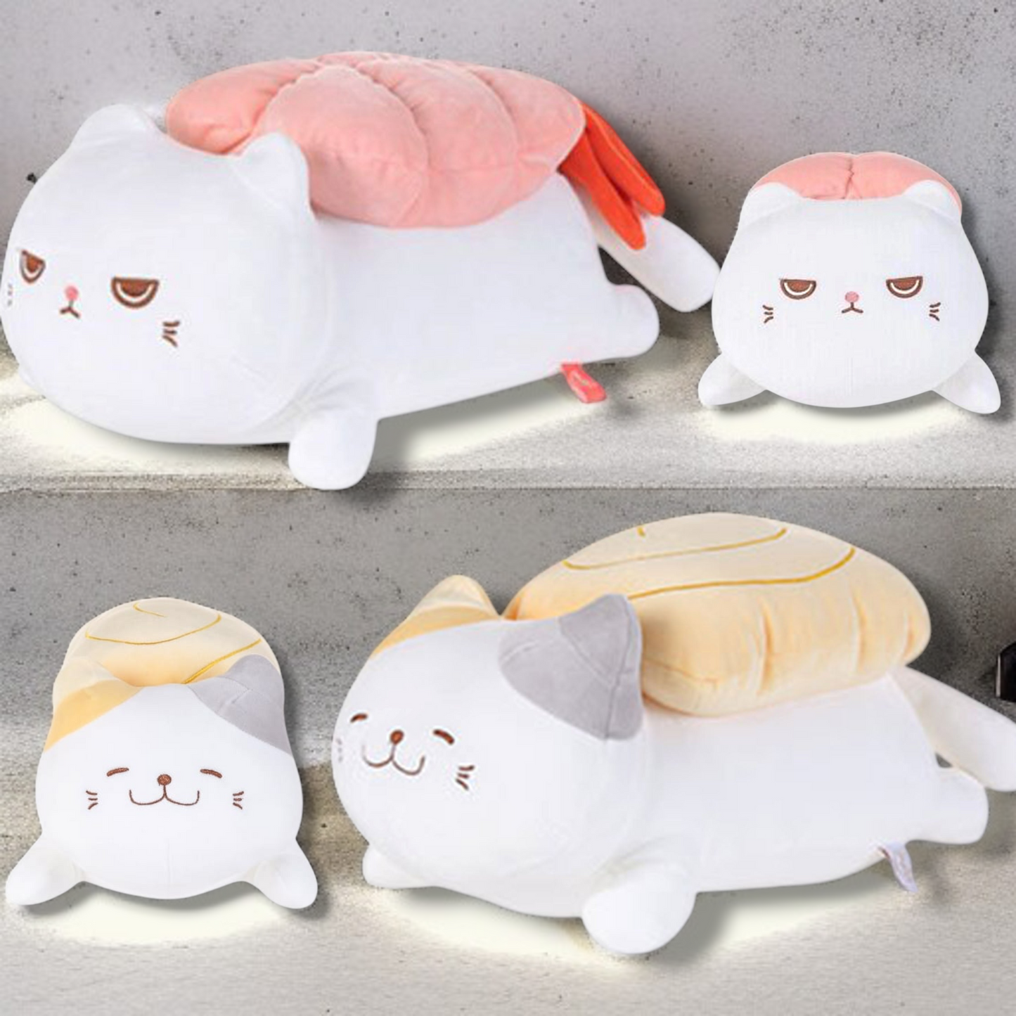 Sushi Cat Plush Toy Shrimp ,Tamagoyaki