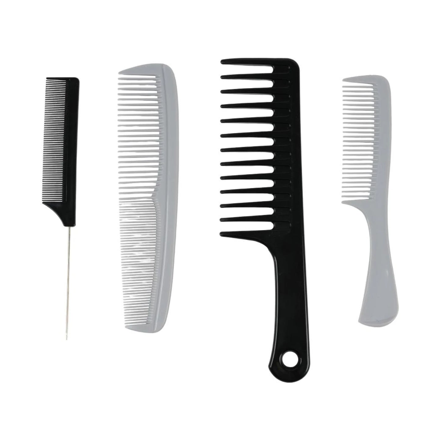 Classic Black White Series Hair Comb Set (4 pcs)