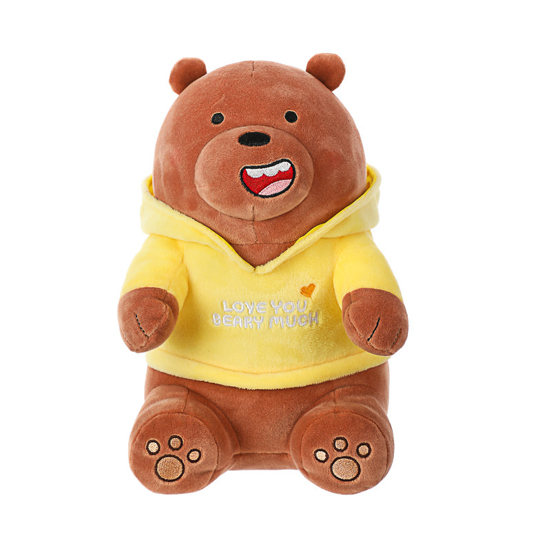 We Bare Bears Grizzly Hoodie Plush Toy