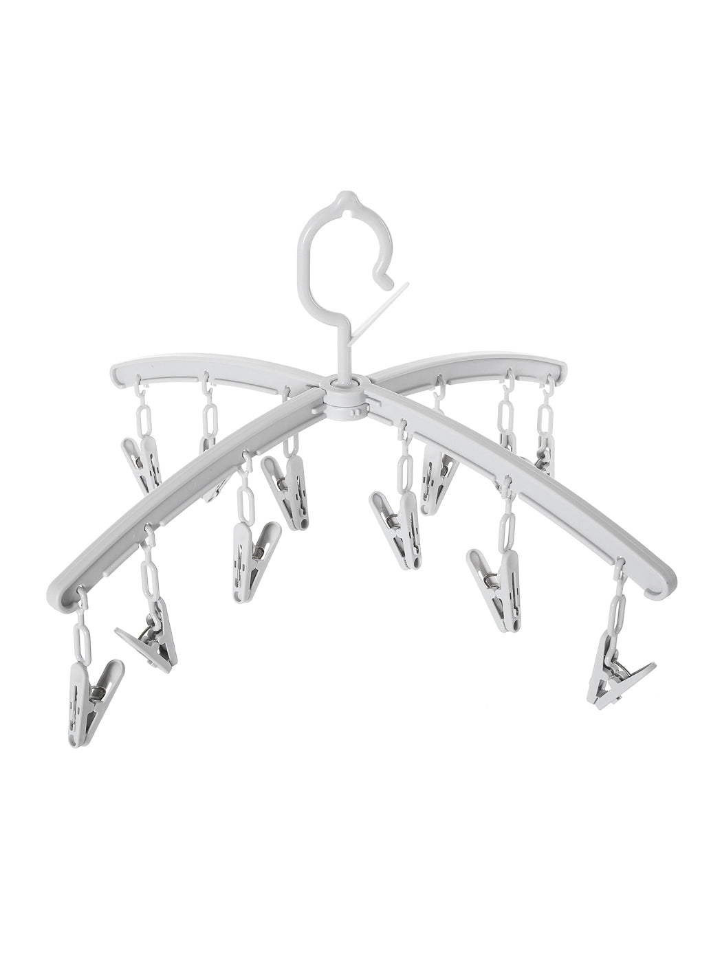 Foldable Clip Drying Hanger - Grey
