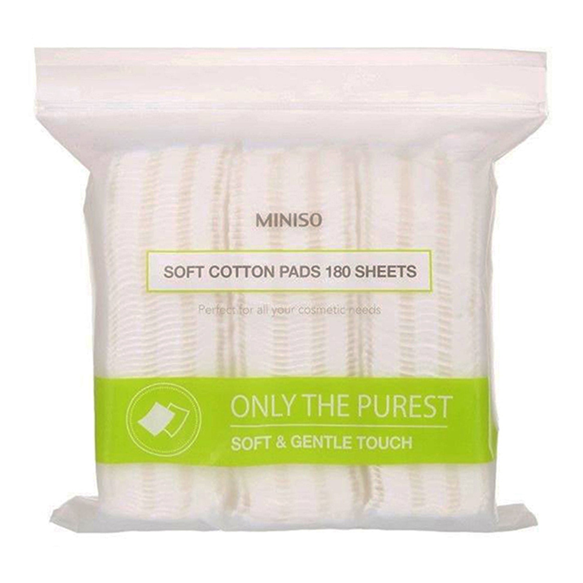 Soft Cotton Pads 180 Sheets (White) Miniso Egypt