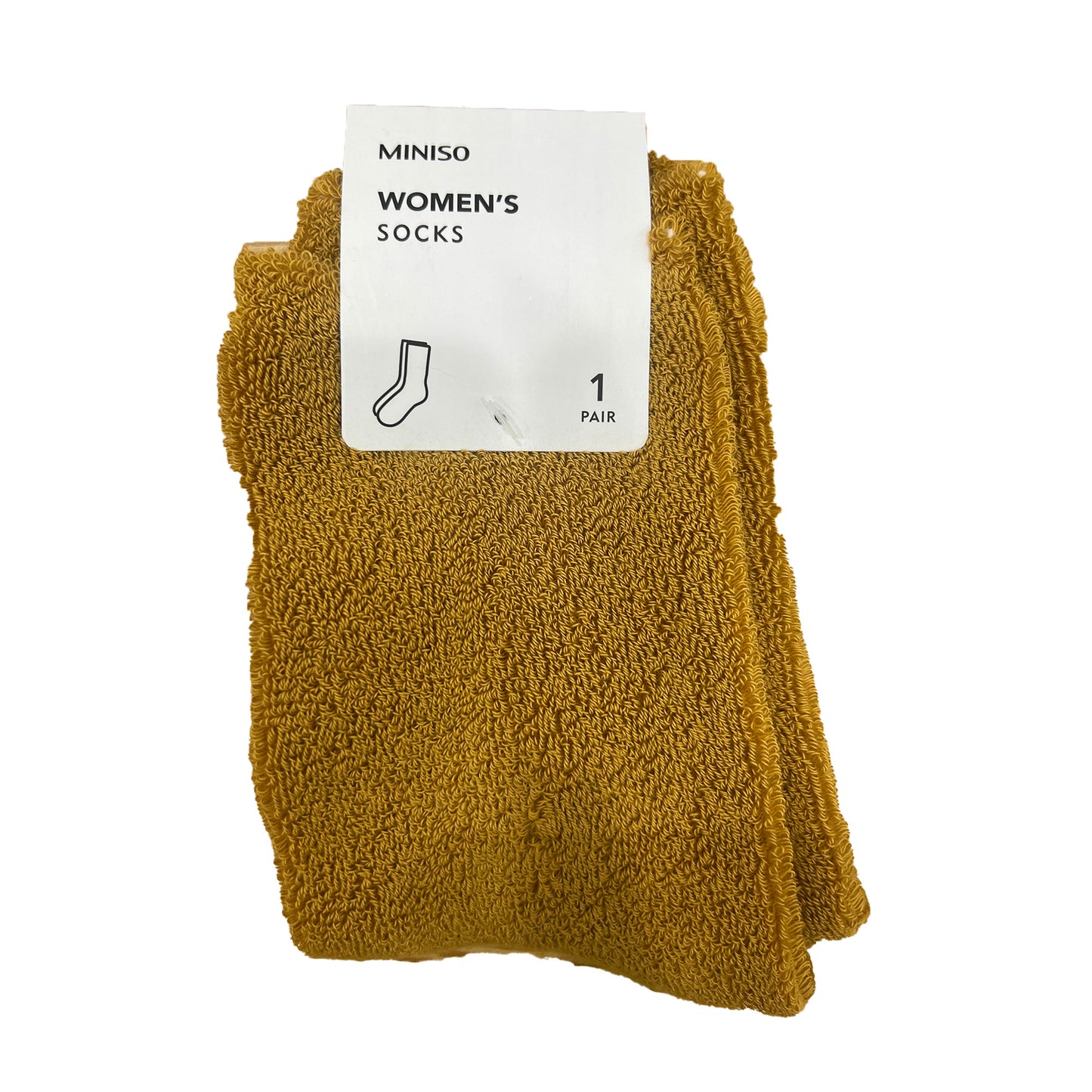 Solo winter Fluffy socks for women Mustard 1
