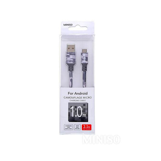 Camouflage Micro Charging Cable 2.1A(Grey)