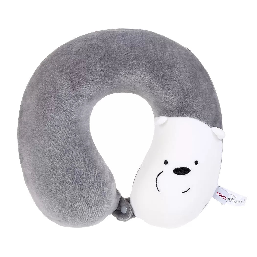 We Bare Bears- Memory Foam U-shaped Pillow (Light Grey)
