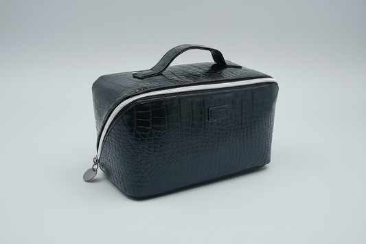 Crocodile Pattern Series Prism Large Capacity Cosmatic Bag with Handle