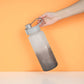 Large Capacity Gradient Color Water Bottle with Handle, 2L(Black & White)