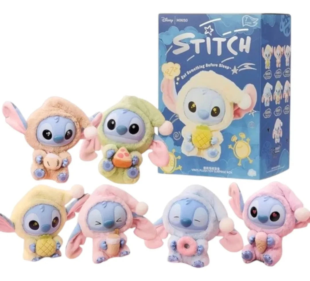 Disney Stitch Eat Something Before Sleep Collection Vinyl Plush Toy Surprise Box