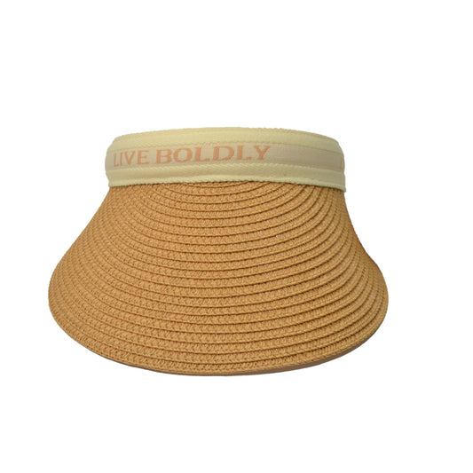 Vacation Series Straw Visor Hat (Khaki)