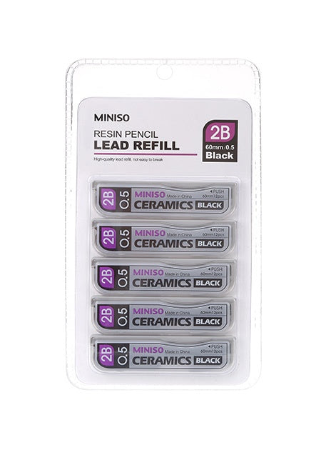 Resin Pencil Lead Refill 2B 0.5(Black)
