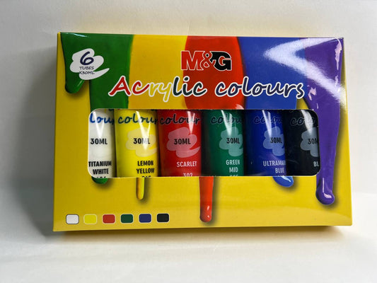 MG Acrylic Color Tubes 6 Colors APLN6597 30mm K/72