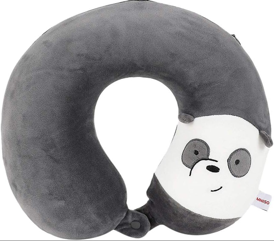 We Bare Bears- Memory Foam U-shaped Pillow (Dark Grey)