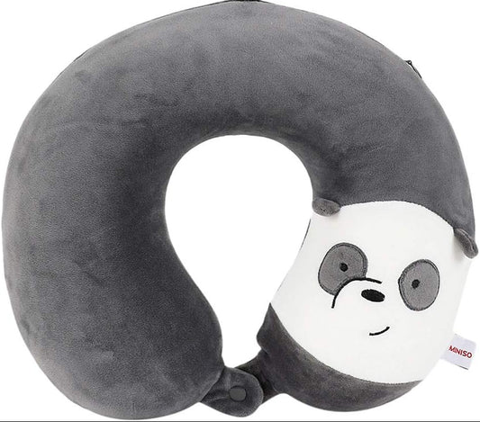 We Bare Bears- Memory Foam U-shaped Pillow (Dark Grey)